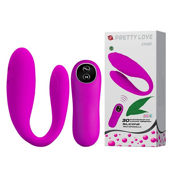 Vibrador Casal com 30 Modos de Vibração e Controle Remoto - Pretty Love Chad