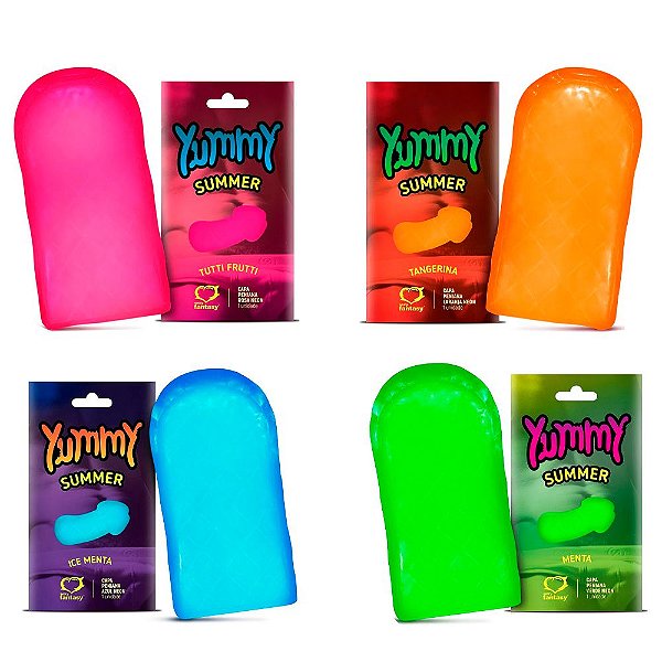 Capa Peniana Neon Solúvel E Comestível | Em 4 Sabores - Yummy Summer