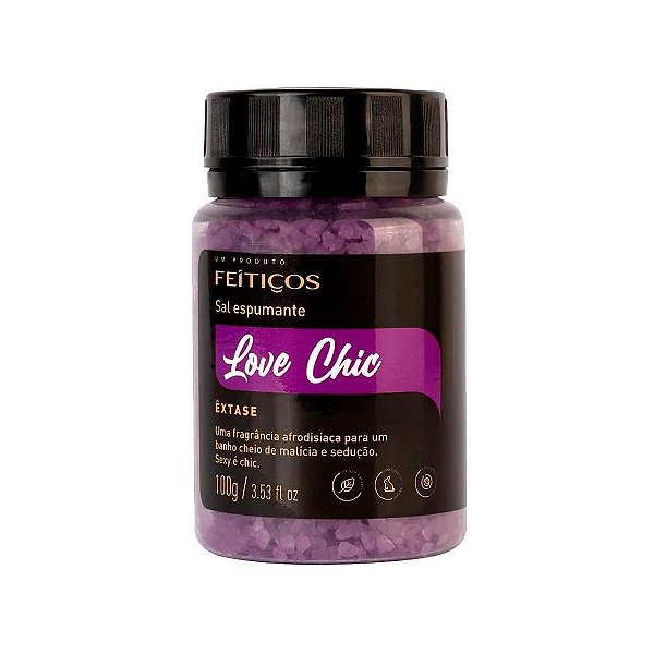 Sal Espumante para Banheira Love Chic 100G - FEITIÇOS AROMÁTICOS
