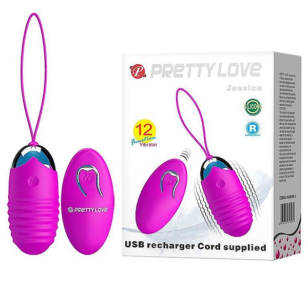 Pretty Love Jessica - Cápsula Vibratória Recarregável Com 12 Modos De Vibrações | Cor: Roxo