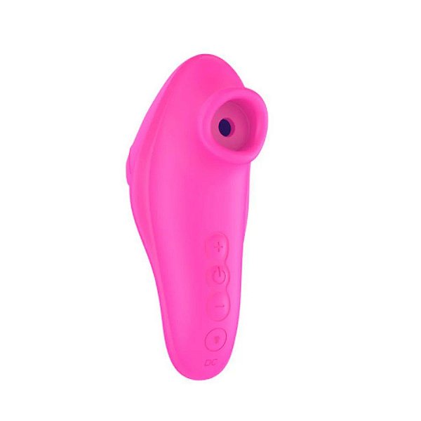 Vibrador Estimulador De Clitóris Feito Em Silicone Com 5 Modos De Vibração Recarregável 11,7 X 3,6 Cm | Cor: Pink