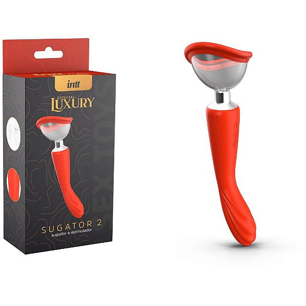 Vibrador Ponto G E Sugador De Clitóris E Mamilos 7 Vibrações - Intt Luxury Sugator 2