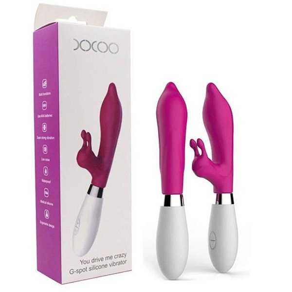 Vibrador Ponto G E De Clitóris Com 10 Modos De Vibração Pink - XXOO SLUG