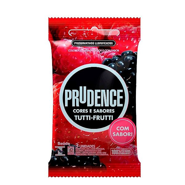 PRUDENCE CORES E SABORES - O Primeiro Preservativo com Aroma, Cor e Sabor de Verdade | SABOR: TUTTI FRUTTI