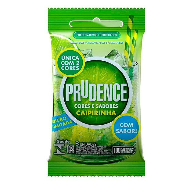 PRUDENCE CORES E SABORES - O Primeiro Preservativo com Aroma, Cor e Sabor de Verdade | SABOR: CAIPIRINHA