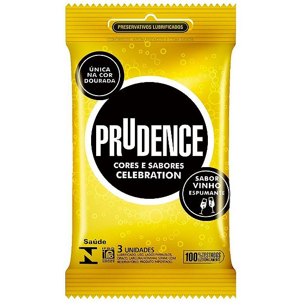 PRUDENCE CORES E SABORES CELEBRATION - O Primeiro Preservativo com Aroma, Cor e Sabor de Verdade | SABOR: ESPUMANTE