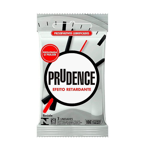 PRUDENCE - Preservativo com Efeito Retardante - 3 UNIDADES