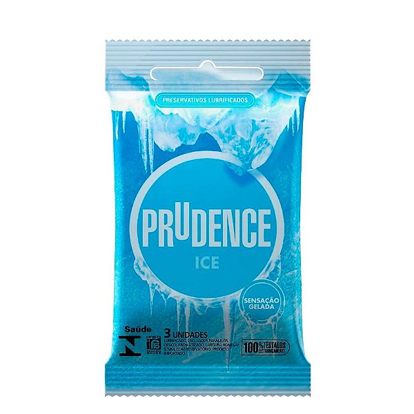 PRUDENCE ICE - Preservativo com Efeito que Esfria - 3 UNIDADES