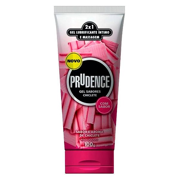 Gel Prudence Lubrificante Íntimo 100g - Sabor: Chiclete