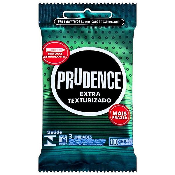 Prudence - Preservativo Extra Texturizado - 3 Unidades