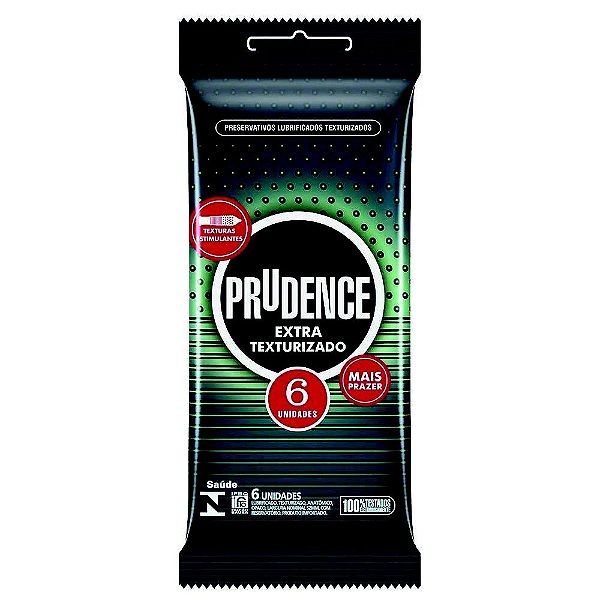 Prudence - Preservativo Extra Texturizado - 6 Unidades