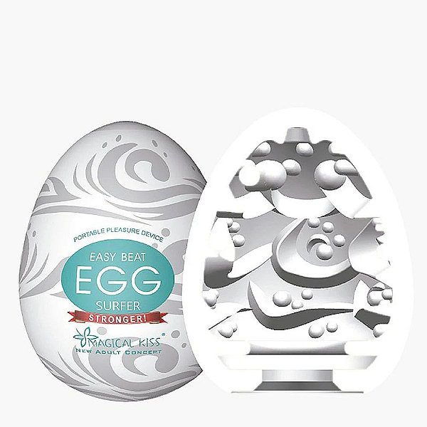 Masturbador Masculino Formato De Ovo Textura De Ondas - MAGICAL KISS EGG SURFER