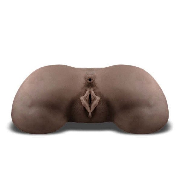 Masturbador Bundinha com Vagina e Ânus Cyberskin Chocolate