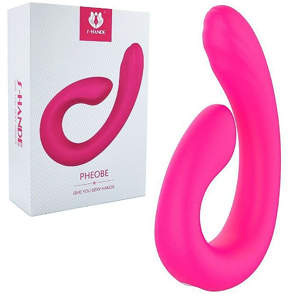 S-HANDE PHEOBE -  Vibrador Casal Multifunção Estimulador De Ponto G, Clitóris Anel Peniano Mamilos 13,4 X 2,8 Cm | Rosa