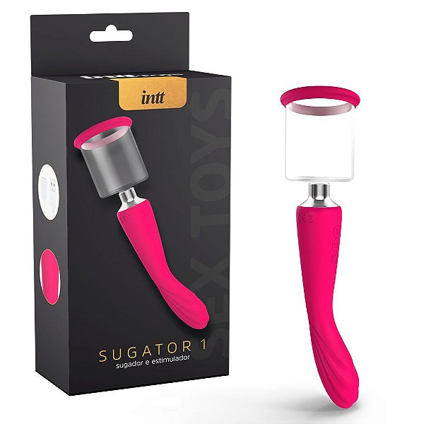 SUGATOR 1 INTT TOYS - Vibrador Estimulador de Ponto G e Sugador de Clítoris com 7 Modo de Vibrações e 3 Intensidades