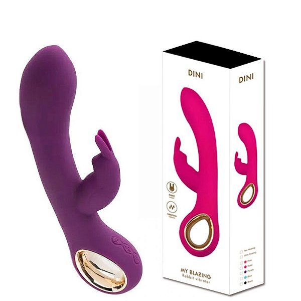 Vibrador Ponto G e de Clitóris Recarregável 10 Modos de Vibração Roxo - LEALSO DINI