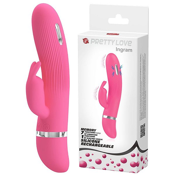 Vibrador Ponto G Com Função de Eletro Choque - PRETTY LOVE INGRAM