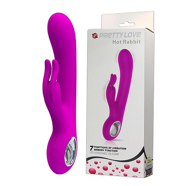 PRETTY LOVE HOT HABBIT - Vibrador Estimulador de Ponto G e de Clitóris Recarregável com 7 Modos de Vibração