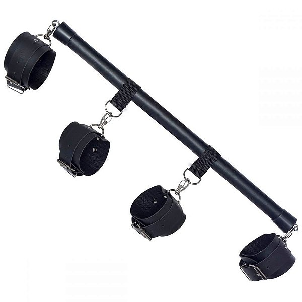 Separador de Pés  Braços Couro Sintético - 46 CM BDSM - Dominatrixxx