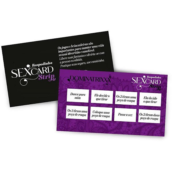 Raspadinha Strip Sex Card 10 CARTELAS - Dominatrixxx