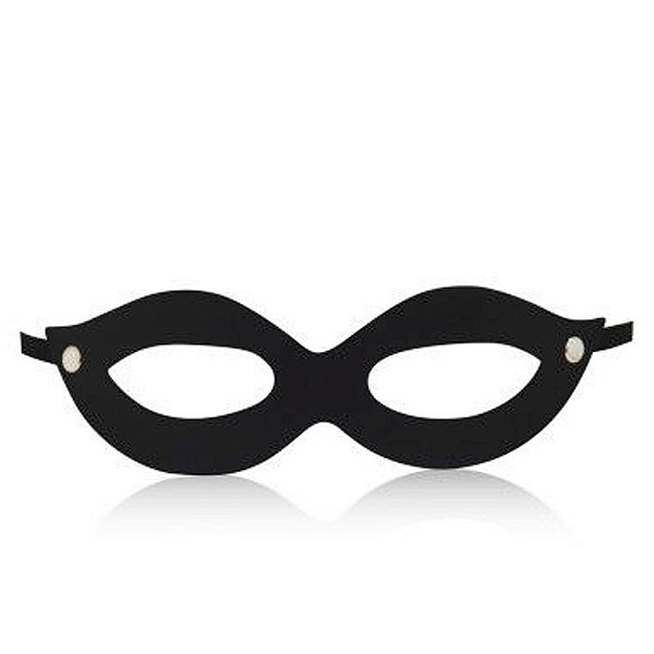 Máscara Tiazinha Couro Sintético Preto - Dominatrixxx