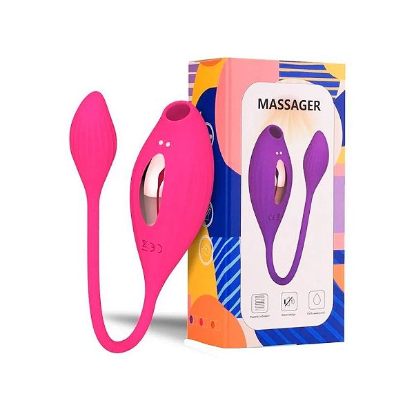 Vibrador Estimulador Ponto G E Clitóris Com 10 Modos Vibração 7 Modos Estimulação 21 X 2,5 Cm | COR: Rosa