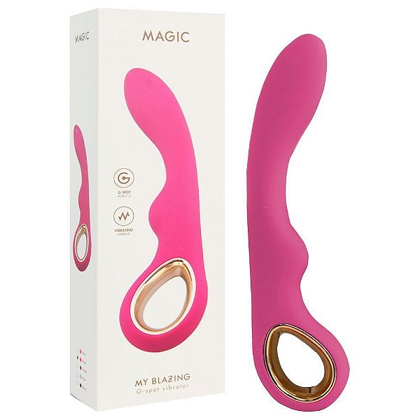 LEALSO MAGIC MY BLAZING - Vibrador Estimulador De Ponto G Em Silicone Com 10 Modos De Vibração E 5 Velocidades Cor: Rosa