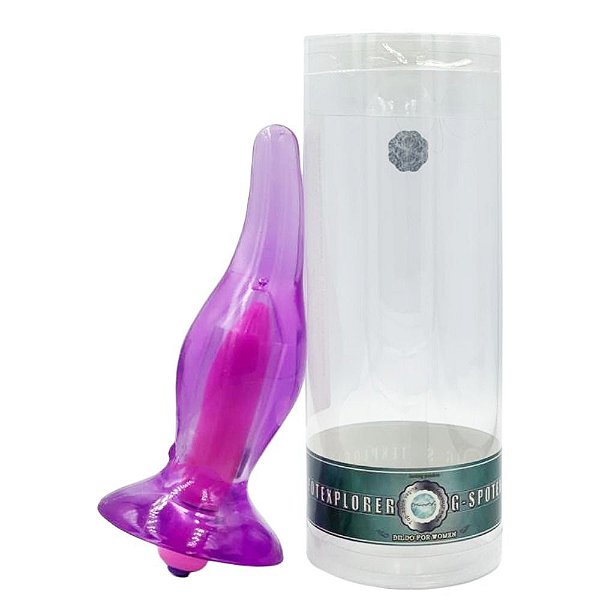 G - Spot Explorer - Plug Anal Em Formato Cônico Cápsula Vibratória E Ventosa - 14 X 3,5 Cm | Cor: Roxo