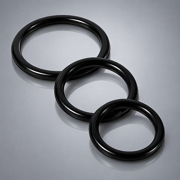 Kit 3 Anéis Penianos Retardadores Em Silicone – Youvibe Ring – 3 Tamanhos Gradativos