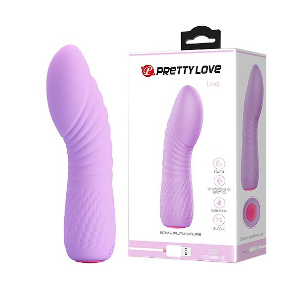 Vibrador Ponto G 12 Modos de Vibração - PRETTY LOVE LINA