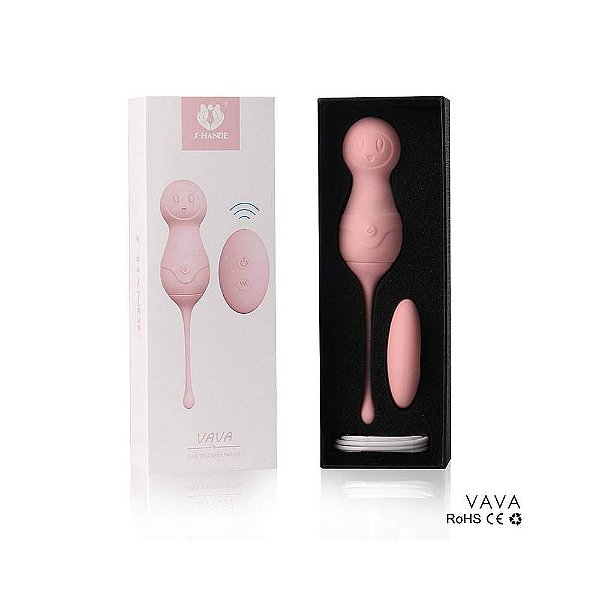 Cápsula Vibratória para Pompoarismo Recarregável 9 Tipos de Vibração Rosa VAVA - S-Hande
