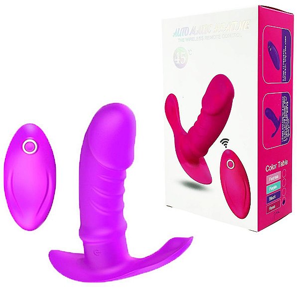 Calcinha Vibratória Em Formato De Glande Controle Remoto Sem Fio Com 10 Modos De Vibração 11,5 X 12 Cm | Cor: Roxo