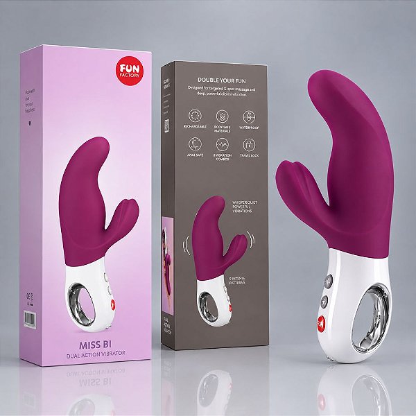 Vibrador Ponto G e Clitóris – Fun Factory Miss Bi – Silicone 6 Modos Roxo