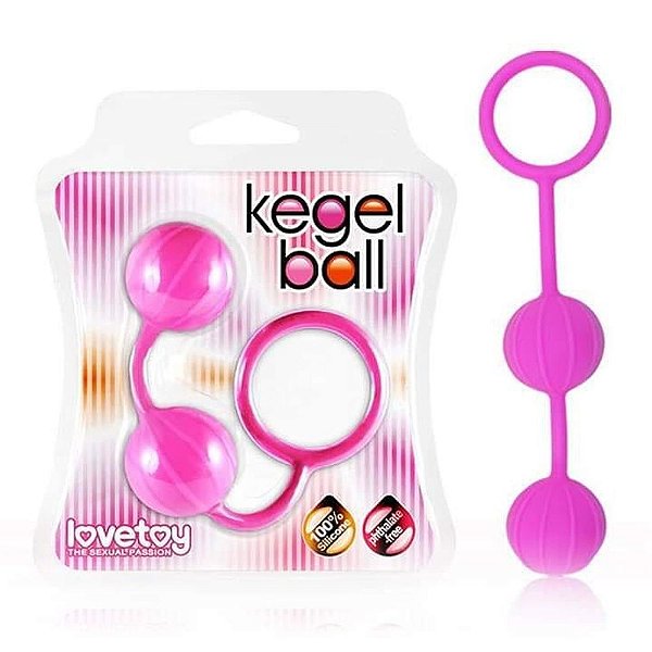 Lovetoy Kegel Ball - Bolas com Peso para Pompoar em Silicone Soft Touch | Cor: Rosa