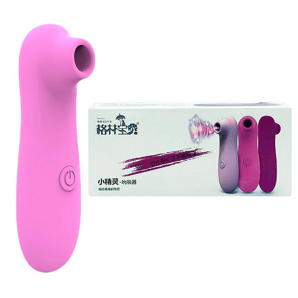 Estimulador de Clitóris com 10 Níveis de Sucção Feito em Silicone de Toque Macio e Aveludado - Cor: Rosa | Woman Suction