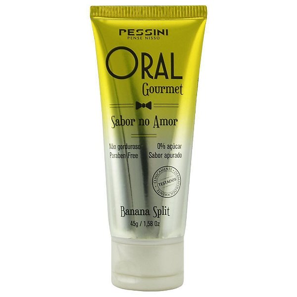Gel Comestível Oral Gourmet Sabor No Amor Banana Split 35ml - Pessini - Banana Split
