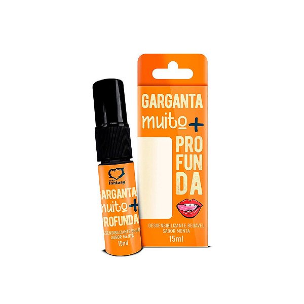 GARGANTA MUITO + PROFUNDA! - Spray Beijável que Traz uma Sensação de Adormecimento e Sabor de Menta - 15 ML