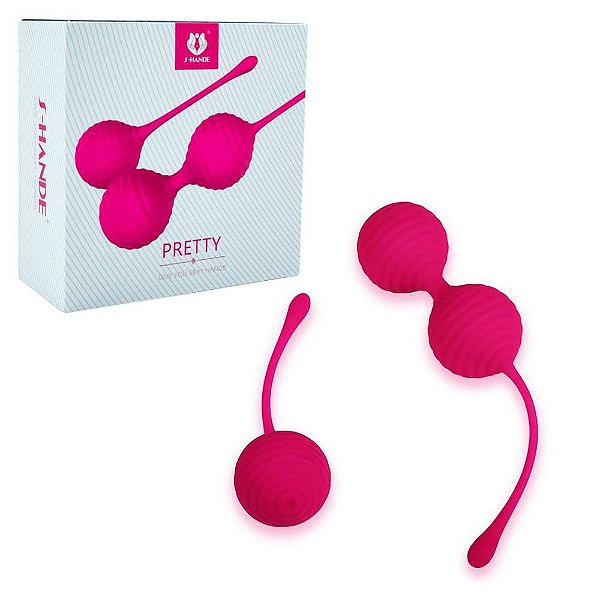 S-HANDE PRETTY - Bolinhas para Pompoarismo com Peso que Vibra sem Bateria Cor: Rosa