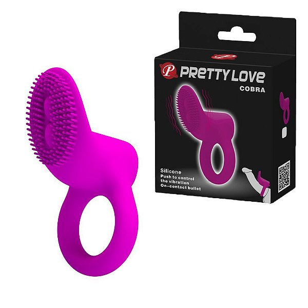 Anel Peniano Com Vibração Única Soft Touch - PRETTY LOVE COBRA