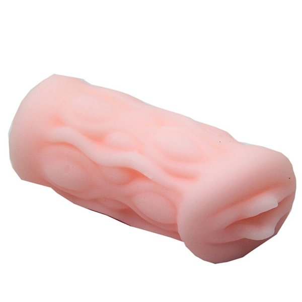 Masturbador Masculino em Formato de Vagina Texturizado com Lábios Pequenos em Cyberskin - 13 X 6,5 CM