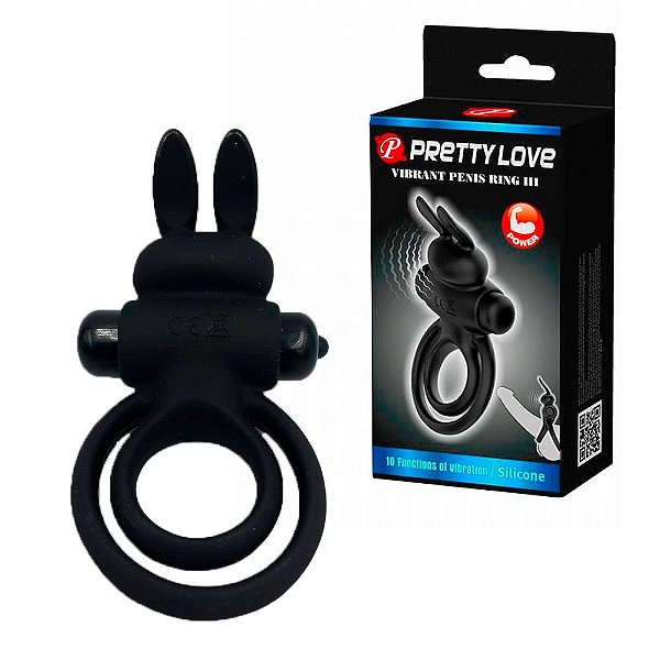 Anel Peniano Escroto E Estimulador de Clitóris - Pretty Love Vibrant Penis Ring lll
