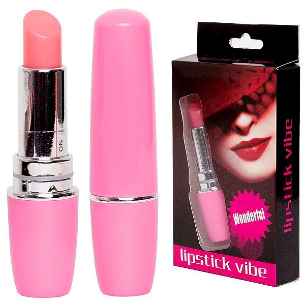 Vibrador Em Formato De Batom Super Potente Rosa - LIPSTICK VIBE