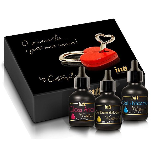 Kit Meu Primeiro Anal com Dessensibilizante, Gloss Anal e Lubrificante - Intt Cosméticos