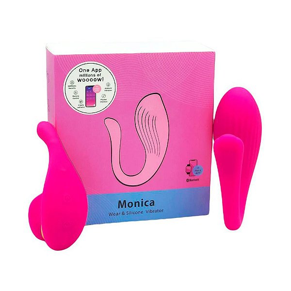 Lesparty Monica - Vibrador Casal Com 9 Modos de Vibração, Controle Remoto E Por Aplicativo | Cor: Rosa