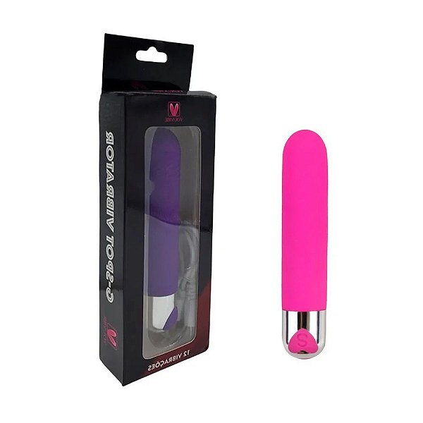 Vibrator G-Spot - Vibrador Personal Com 12 Modos De Vibração 13 X 2,5 Cm | Cor: Rosa