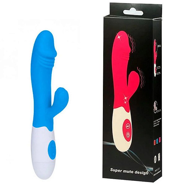 Vibrador Ponto G E Clitóris Com 10 Modos De Vibração Azul - Snappy