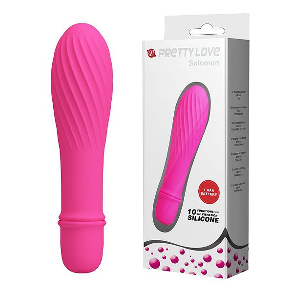 Mini Vibrador Com Relevo E 10 Modos De Vibração - PRETTY LOVE SOLOMON