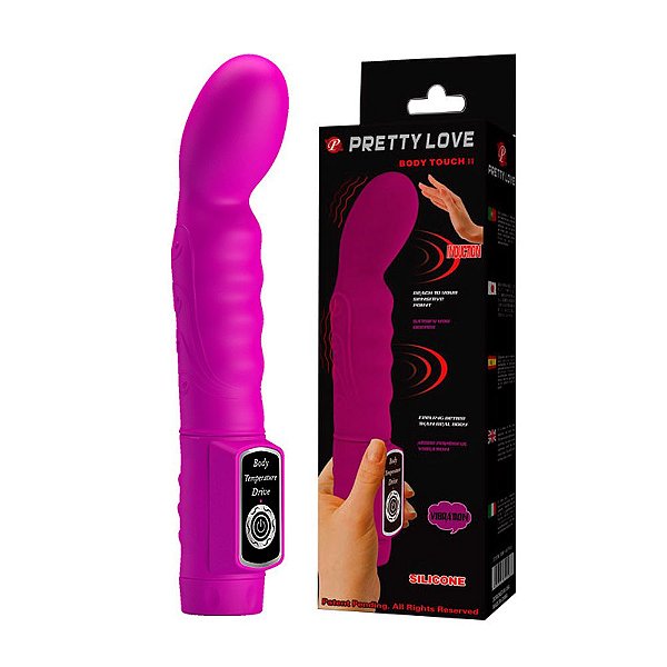 PRETTY LOVE BODY TOUCH II - Vibrador de Ponto G em Silicone com Vibração Multivelocidade Sensorial - 14,5 X 3,7 CM