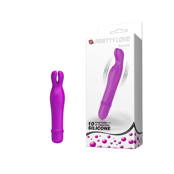 Pretty Love Elvira - Vibrador em Soft Touch em Forma de Coelho com 10 Modos de Vibração 14 x 3 cm