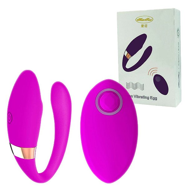 Vibrador para Casal com Pontas Duplas e Hastes Flexível, Recarregável com 10 Modos de Vibrações | Cor: Roxo